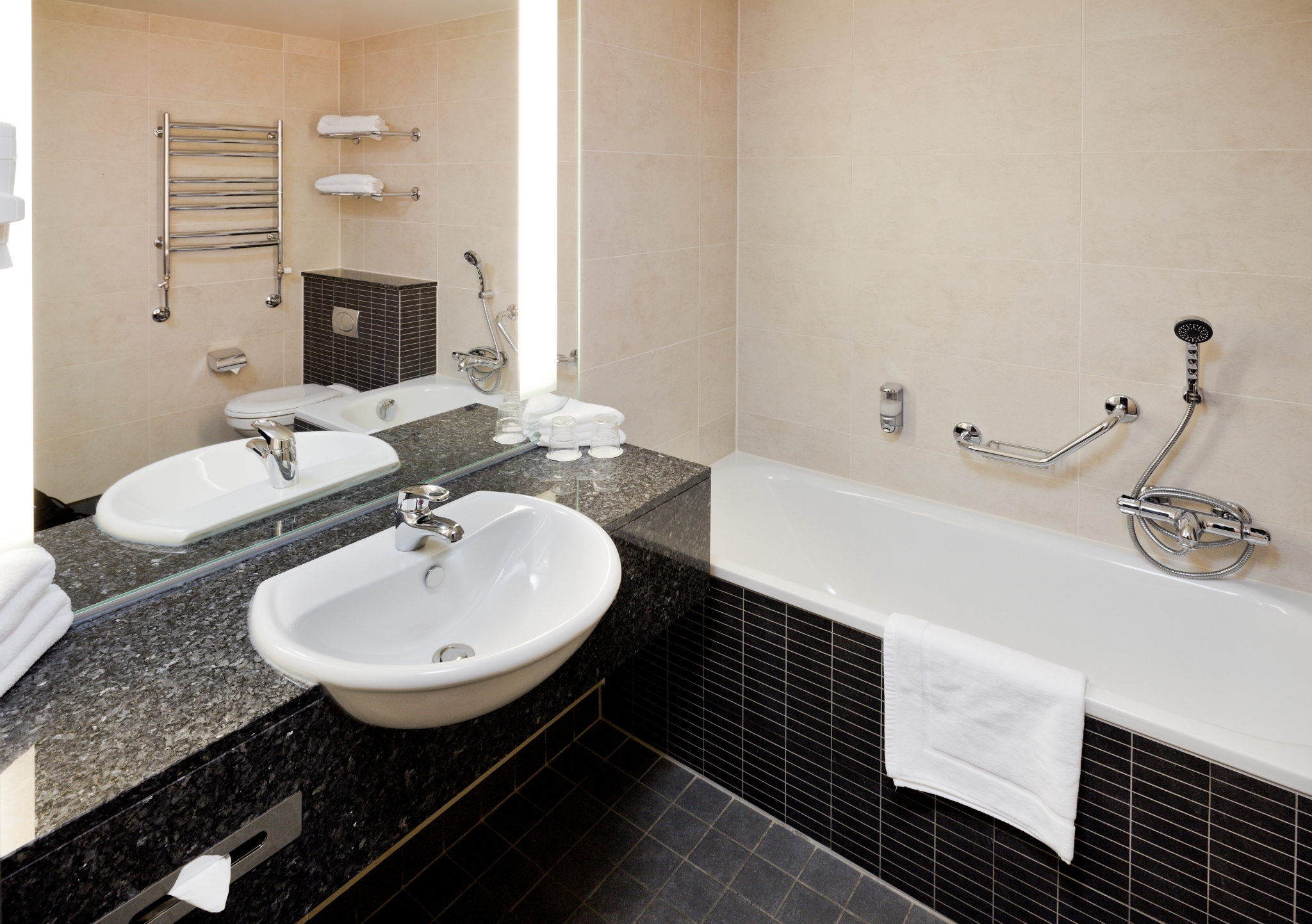 Atrium View Room Bathroom at Hotel Reykjavik Grand